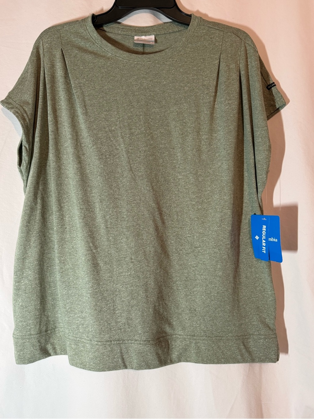 NWT Columbia Lavender Spring FS Tee Women XL Sage Green Short Sleeve Shirt